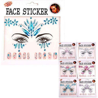 Flat Back Face Gem Sticker 1244 ( 12 units)