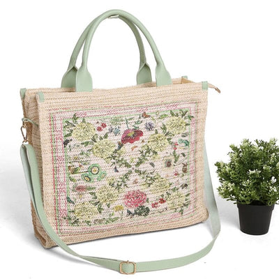 Floral Straw Crossbody Tote Bag 210 Floral (1 unit)