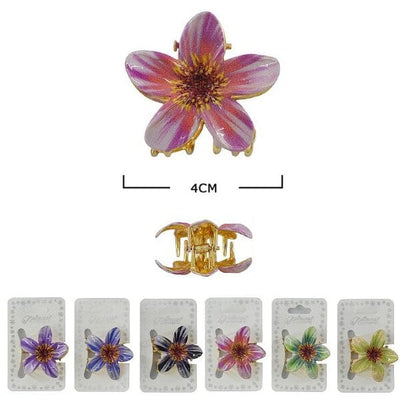 Flower Hair Jaw Clip 10200M (12 units)