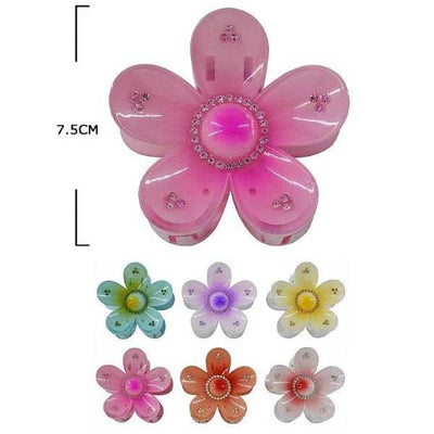 Flower Hair Jaw Clip 10932M (12 units)