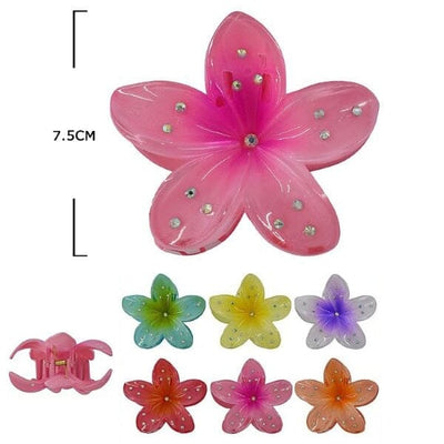 Flower Hair Jaw Clip 11100M (12 units)