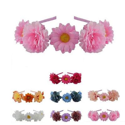Flower Headband 10016M (12 units)