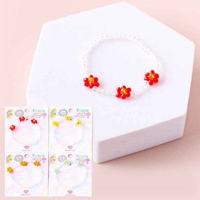 Flower Seed Beaded Bracelets 17595 (12 units)