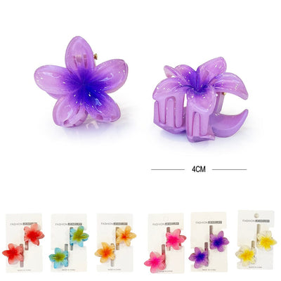 Flower Shape 2PC Hair Jaw Clip 1695 (12 units)