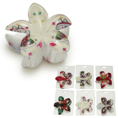 Flower Shape Hair Jaw Clip 1060 (12 units)