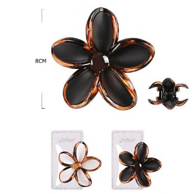 Flower Shape Hair Jaw Clip 11253BW (12 units)