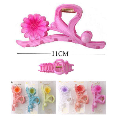 Flower Shape Hair Jaw Clips 0961 ( 12 units)