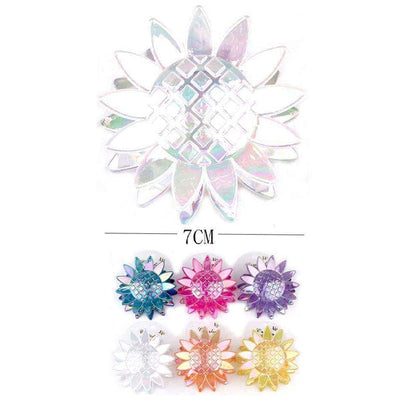 Flower Shape Hair Jaw Clips 3458 (12 units)