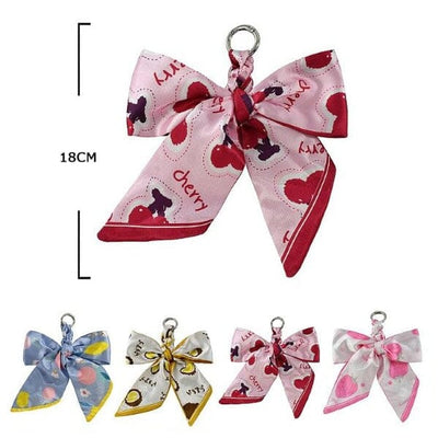 Fruits Printed Bow Keychain 73368 (12 units)