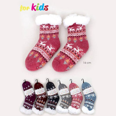 Girls Reindeer Thick Winter Socks 2107 (12 units)