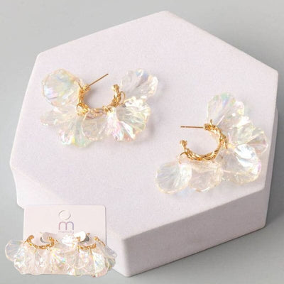 Glass Petals Tassel Earrings 34481 (12 units)