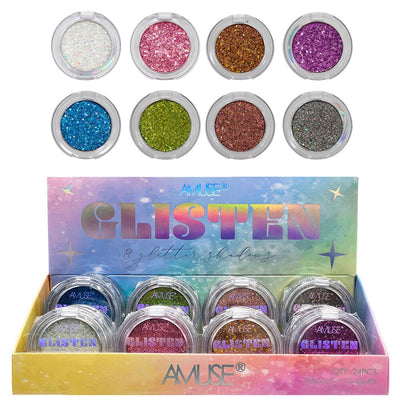 Glisten 8 Color Glitter Shadow (24 units)