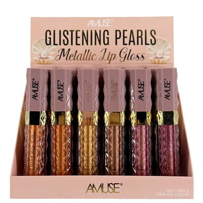 Glistening Pearl Metallic Lip Gloss (24 units)