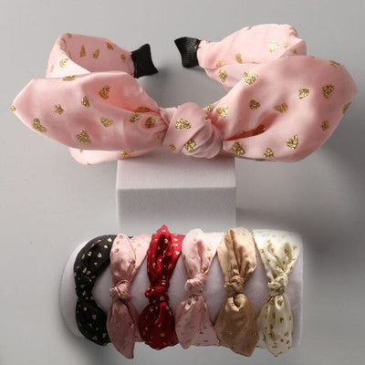 Glitter Heart Bow Tied Headband 12820 (12 units)