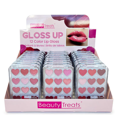 Gloss Up 12 Color Lip Gloss Palette (24 units)