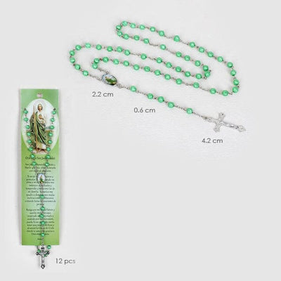 Green Rose Bead Guadalupe 2161-JDE (12 units)