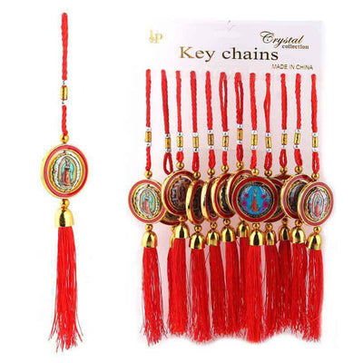 Guadalupe Religious Round Hanging With Tassel 0306 (12 units)