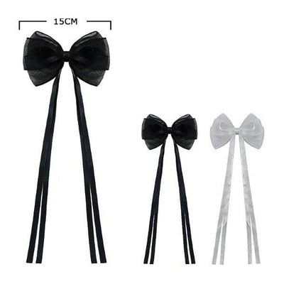 Hair Bow With Tail 28644BW (12 units)