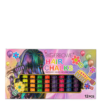 Hair Chalks 12PC Temporary Color For Long Lasting 0424 (1 unit)