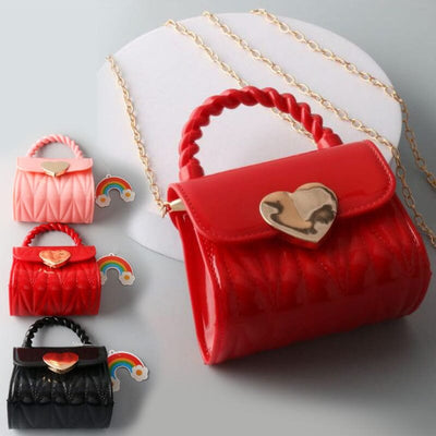 Heart Clasp Twisted Handle Mini Purse 1676 (12 units)
