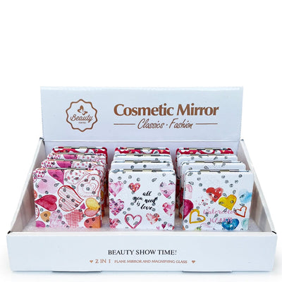 Heart Compact Mirror 10905 (12 units)