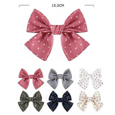 Heart Dot Hair Bow 28849M (12 units)