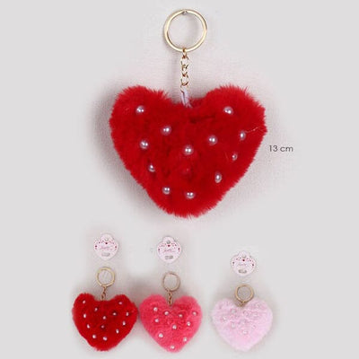 Heart Keychain With Pearl 2102 (12 units)