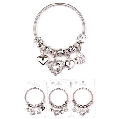 Heart Multi Charm Bracelets 5264 (12 units)