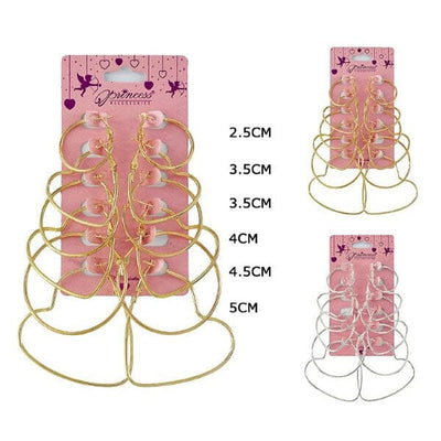 Heart Multi Hoop Earrings 3085GS (12 units)