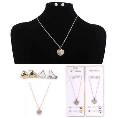 Heart Necklace Set 2688 (12 units)