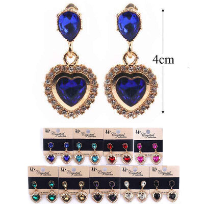 Heart Rhinestone Earrings 6769 (12 units)
