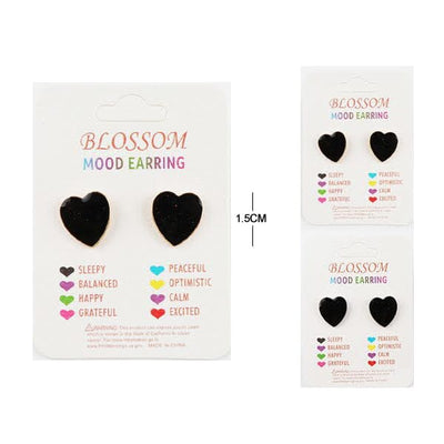 Heart Shape Color Changing Mood Earrings 4943 (12 units)