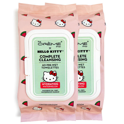 Hello Kitty 3-IN-1 Complete Cleansing Essence-Rich Towelettes - Hydrating Watermelon (2 units)