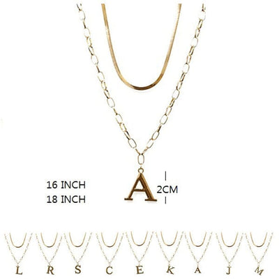 Initials Charm Necklace 887 (12 units)