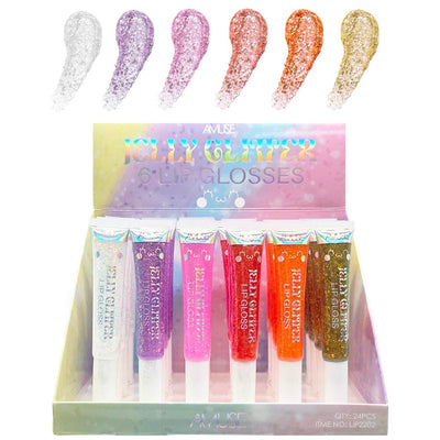 Jelly Glitter Lip Gloss (24 units)