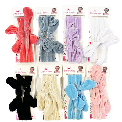 Kid's 2 PC Bow Headbands 0272R8 (12 units)