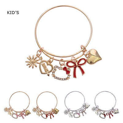 Kid's Fashion Multi Charm Bracelet 1972GS (12 units)