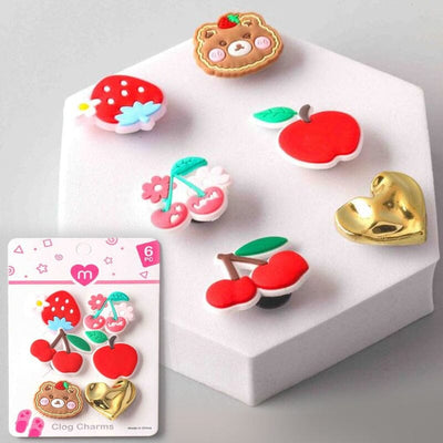 Kid's Mix Fruit Heart Shoes Charm 177 (12 units)
