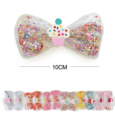 Kid's Moving Glitter Hair Bow 3808 (12 units)