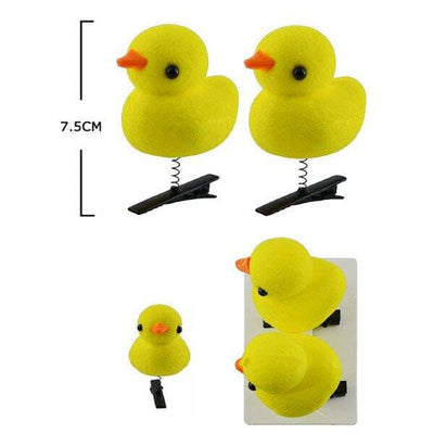 Kid's Yellow Duck Hair Pins (12 units)