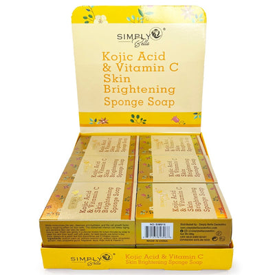 Kojic Acid & Vitamin C Skin Brightening Soap With Sponge #18 (12 units)