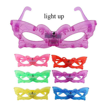 LED Light up Butterfly Shape Party Glasses 2306 (12 units)