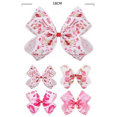 Love Heart Hair Bow 6021 (12 units)