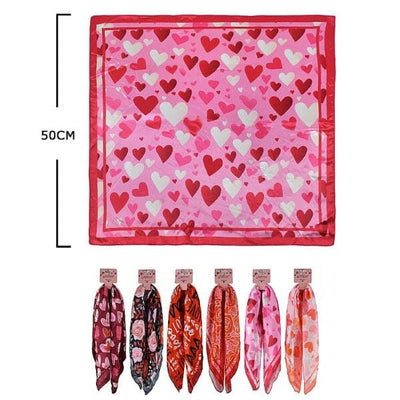 Love Heart Printed Multi Use Scarf 7009 (12 units)