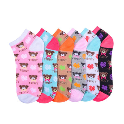 Mamia Spandex Girl's Socks TBEAR2 ( 12 units)