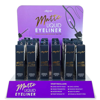 Matte Liquid Eyeliner Super Black Felt Tip (24 units)