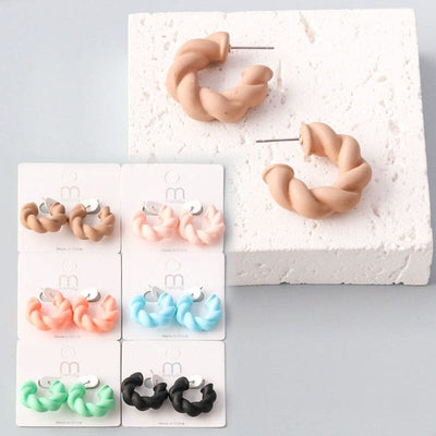 Matte Twisted Cuff Earrings 36645 (12 units)
