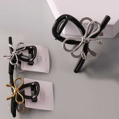 Metal Bow Loop Hair Jaw Clip 10638 (12 units)