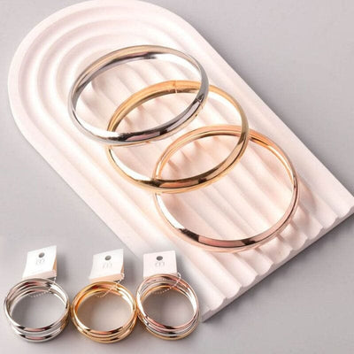 Metal Curved Bangle Bracelets 17917 (12 units)