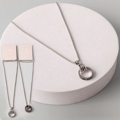 Metal Ring Chest Necklace 0130 (12 units)